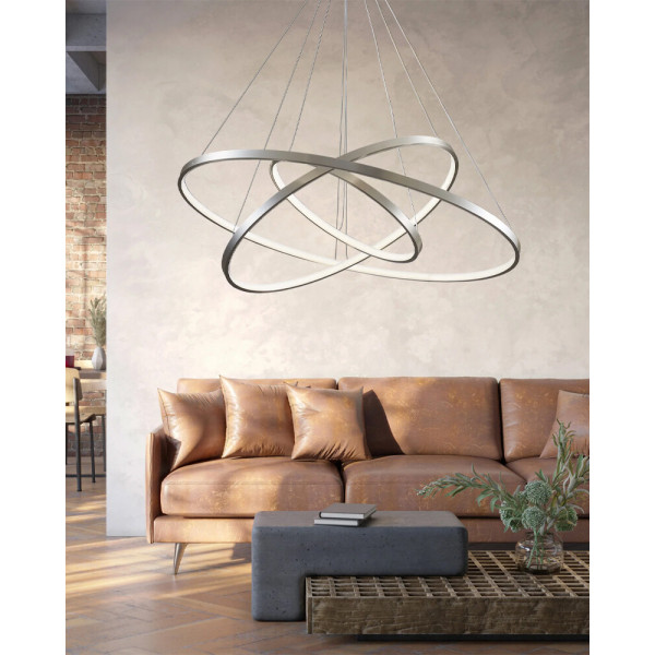 Подвесной светильник, люстра Goldlux 330048 Lea 3 Led 3x60W 4000K 8000Lm IP20 Серебро - фото №2