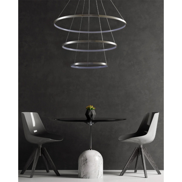 Подвесной светильник, люстра Goldlux 330048 Lea 3 Led 3x60W 4000K 8000Lm IP20 Серебро - фото №4