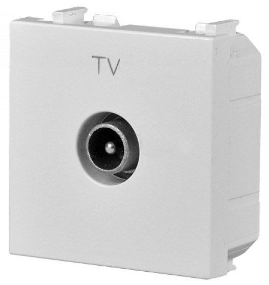 TV розетка ABB Zenit N2250.7 BL 2М (біла) - фото №1