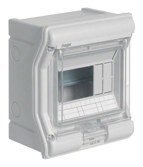 Щит накладний Vector VE106D на 6 модулів Hager
