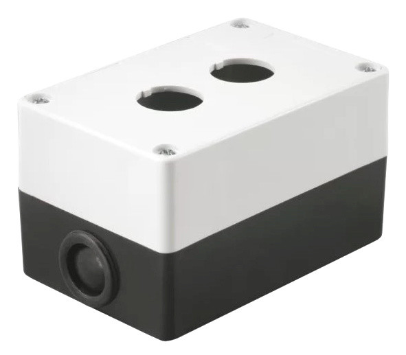 Корпус кнопочного поста CNC LAY5-2 2 места IP10 белый (Б00030661)