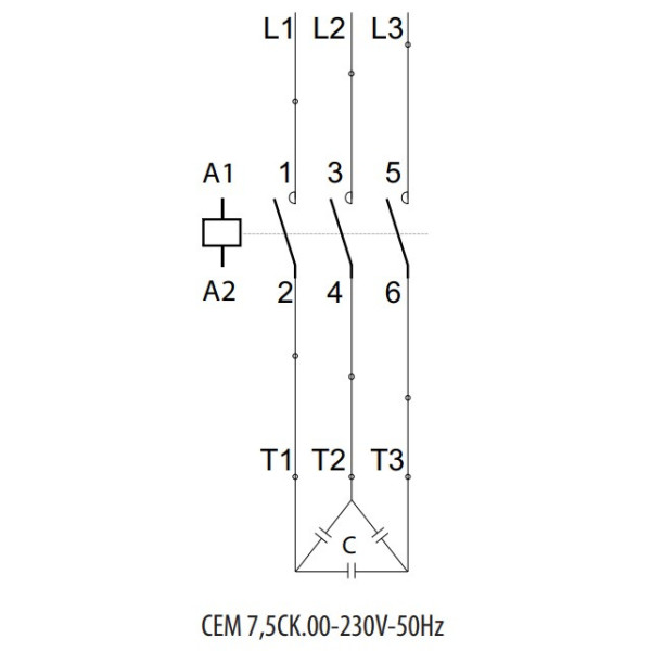 Контактор ETI 004643805 CEM 7,5CK.00 (7.5 кВАр 400-440V) - фото №4