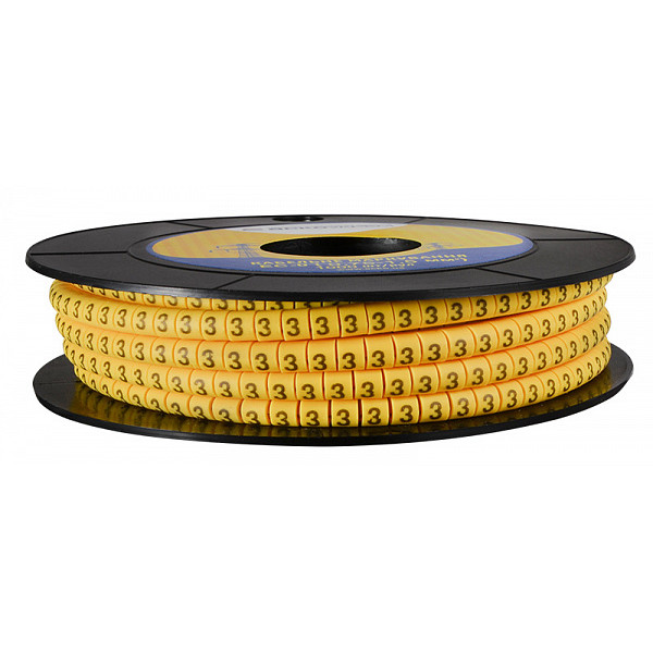 Кабельный маркер Аско-Укрем EC-0 символ «3» (A0150080024)