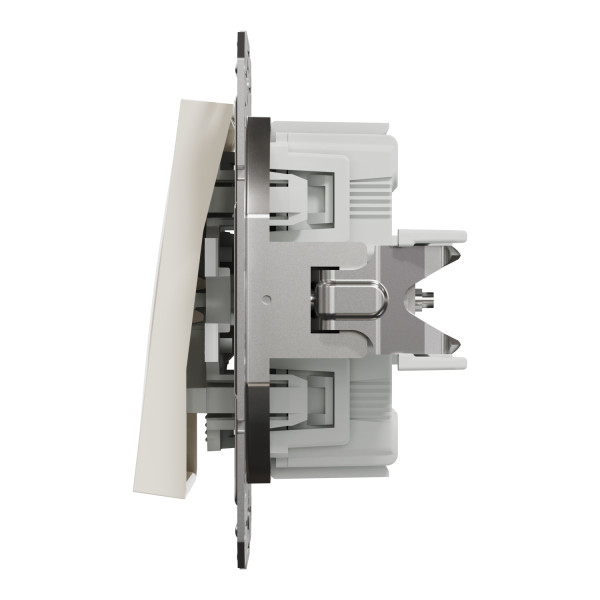 Выключатель кнопочный Schneider Electric Asfora без рамки кремовый (EPH0770123) - фото №3