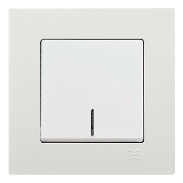 Выключатель 1-клавишный с подсветкой Gunsan Eqona