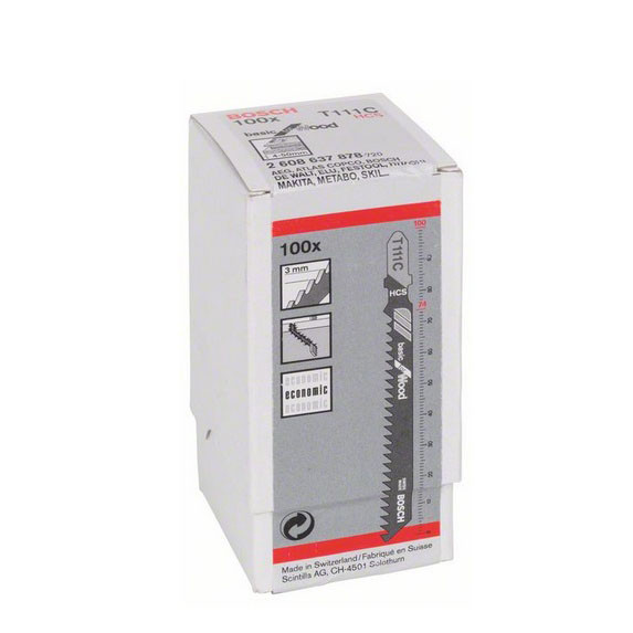 Лобзикові пилки Bosch T111C (100шт)