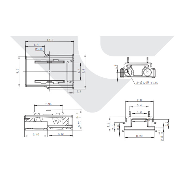 Разъем без спаивания COLORS 8MM-2P (CXB208-NOTA) - фото №1