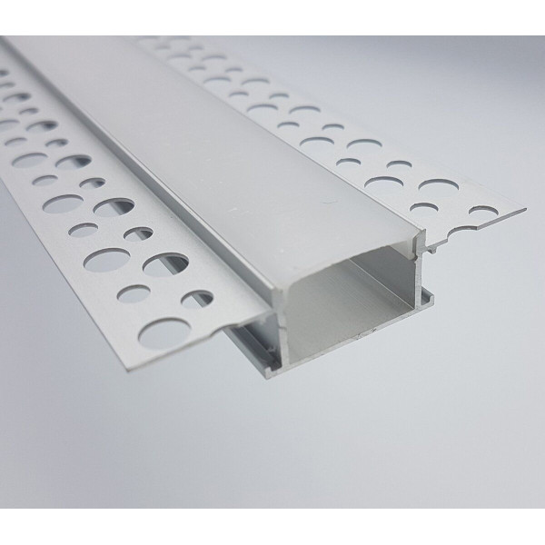 LED-профиль врезной под штукатурку, 3 метра (ЛПШ28_3) - фото №1