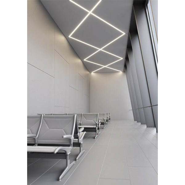 LED-профиль врезной под штукатурку, 3 метра (ЛПШ28_3) - фото №3