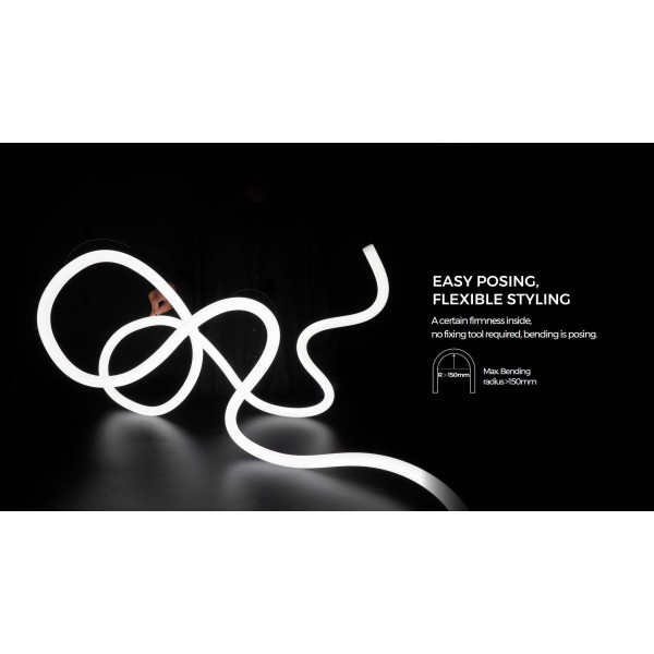 Гнучкий неон COLORS 24V IP65 20W 1140Lm 4000K 5м (NNR25P-NW) - фото №3