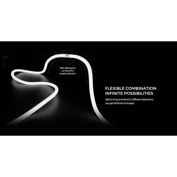Гнучкий неон COLORS 24V IP65 20W 1140Lm 4000K 5м (NNR25P-NW) - фото №4