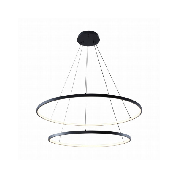 Подвесной светильник Zuma Line 2023200-BK Breno Led 2x60W 3000K/4000K/6000K 2500Lm IP20 Bl