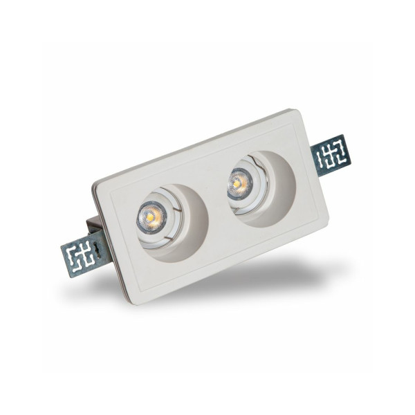 Гіпсовий точковий врізний світильник Imperium Light 596218.01.01 Cordi GU10/GU5.3 2x50W IP20 - фото №1