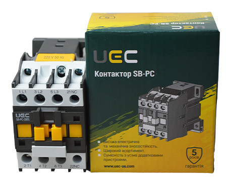 Контактор UEC SB-РC-018 18А 220В/АС3 1NC (PC1-SB-018-220-01) - фото №1