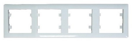Рамка 4-кратная WL5240 Lumina-Soul, горизонтальная, белая, Hager