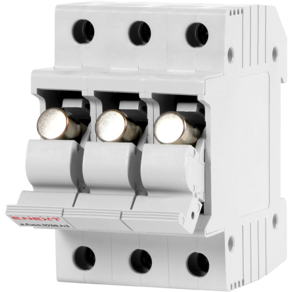 Держатель предохранителя E.Next e.fuse.1038.h3 на DIN-рейку 10х38 3р 32А (i0300003) - фото №1