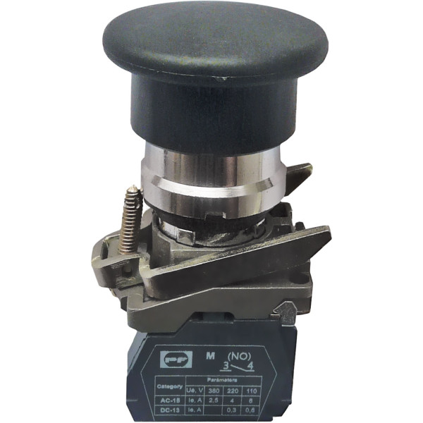 Кнопка Promfactor FP4-BC21 1NO чорна (FP4-BC21)