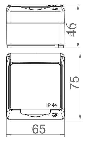 Двоклавішний вимикач Elektro-Plast Hermes 0332-06 (коричневий) - фото №1