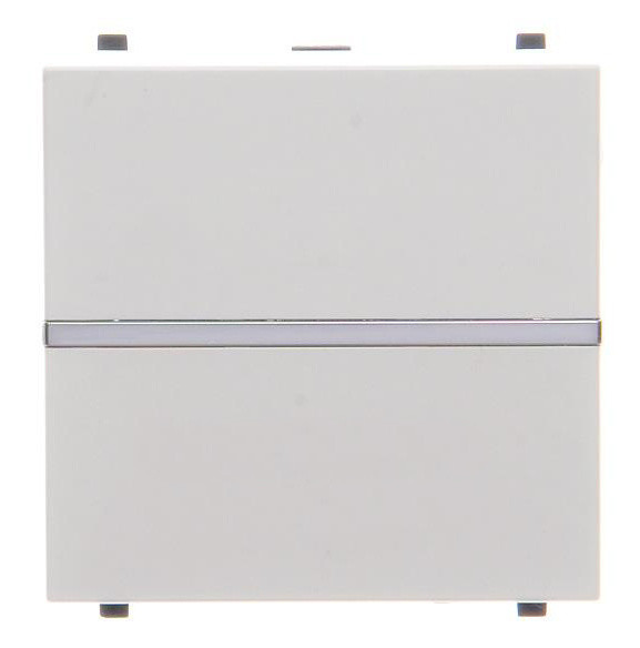 Однокнопочный выключатель ABB Zenit 2CLA220100N1101 N2201 BL (белый) - фото №1