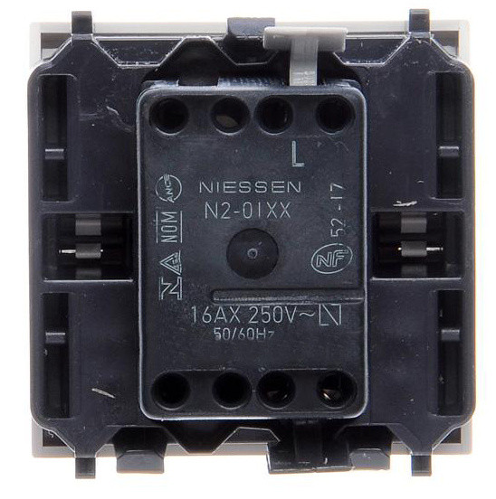 Однокнопочный выключатель ABB Zenit 2CLA220100N1101 N2201 BL (белый) - фото №2