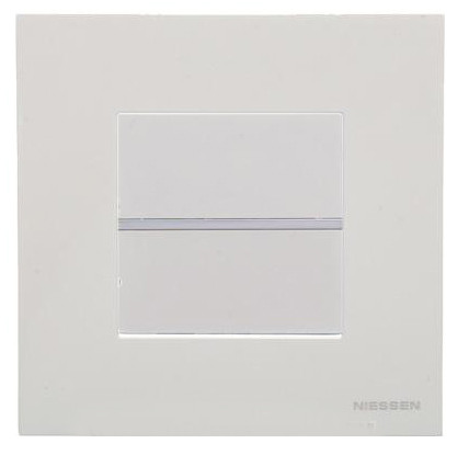 Однокнопочный выключатель ABB Zenit 2CLA220100N1101 N2201 BL (белый) - фото №5