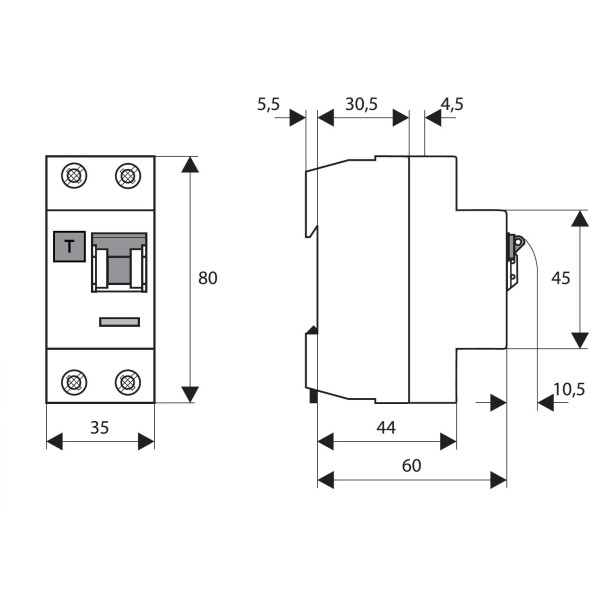 ПЗВ Schrack BC604210 6кА 40А 100мА 1Р+N тип AC - фото №4