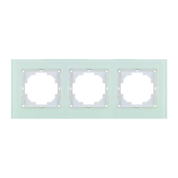 Рамка Nilson Alegra скло біле 3-на ( 25WH0093 )