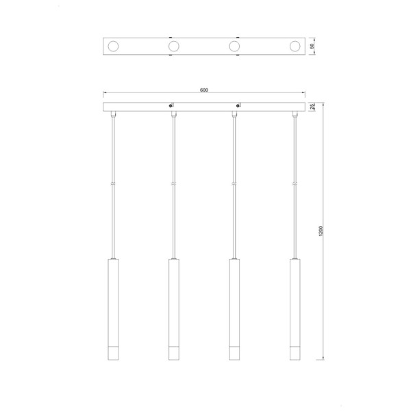 Підвісний світильник, люстра Zuma Line 5905316693135 Velic G9 4x5W IP20 золотий - фото №1