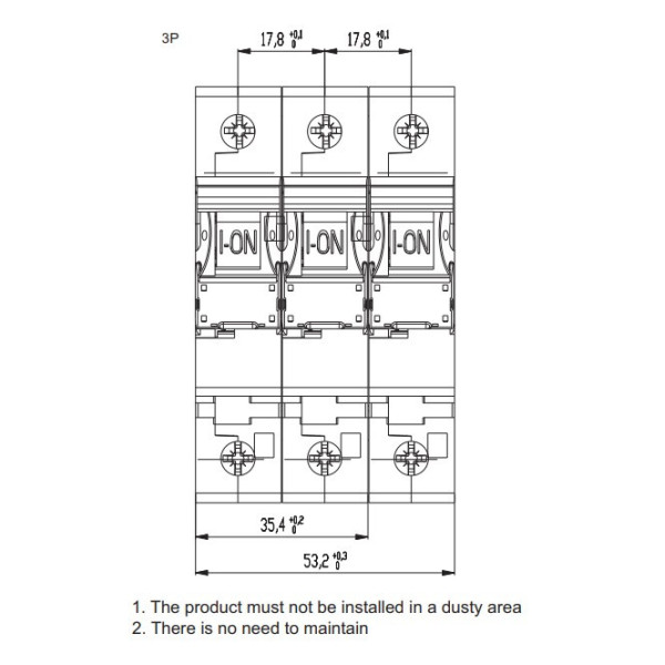 Автоматический выключатель ETI 002135719 ETIMAT 10 3p C 32А (10 kA) - фото №1