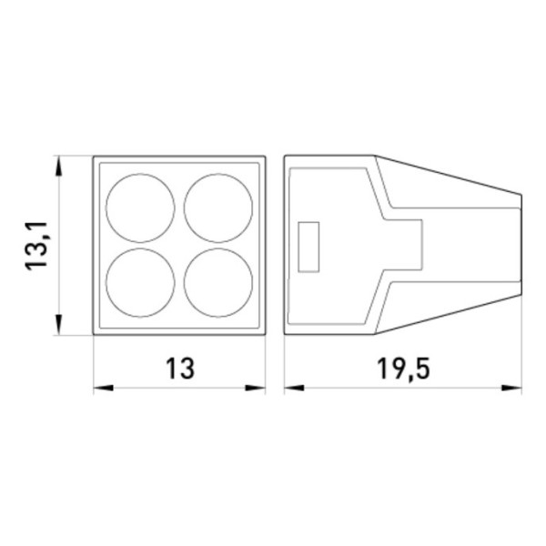 Клема E.Next для з'єднання 4-х провідників - фото №1