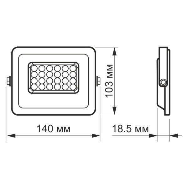 LED прожектор Videx F2e 20Вт 5000K (VL-F2e-205W) - фото №3