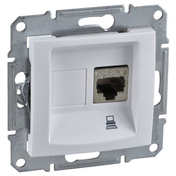 Комп'ютерна розетка Schneider Electric Sedna SDN4900121 (біла) - фото №1