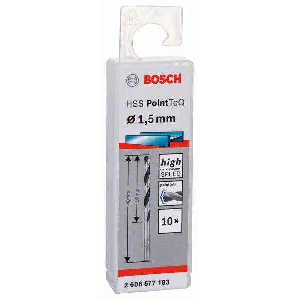 Сверла Bosch 2608577183 PointTeQ Svyerl HSS 1,5мм (10шт) - фото №1
