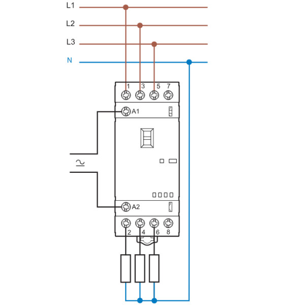 Контактор Finder 4NO 25A 220-240В AC/DC (223402304320) - фото №2