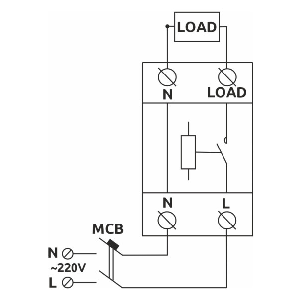 Однофазне реле контролю напруги та струму Promfactor FRVA1-63A - фото №1