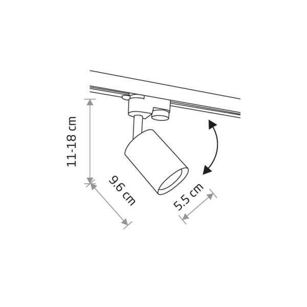 Трековий світильник Nowodvorski 9322 Profile Eye Spot GU10 1x10W IP20 чорний - фото №2