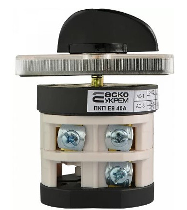 Пакетный переключатель Аско-Укрем ПКП Е9 2.823 A0110010019 (1-0 3 полюса) - фото №4