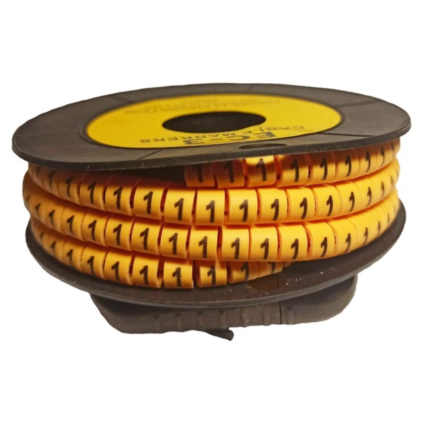 Маркер TNSy МК2 2,5-4мм² символ «1» 500шт (TNSy5502437)