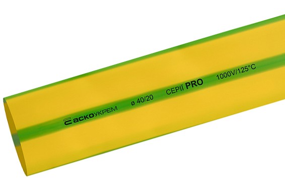 Желто-зеленая термоусадочная трубка Аско-Укрем PRO Ø 40,0/20,0 (A0150040602)