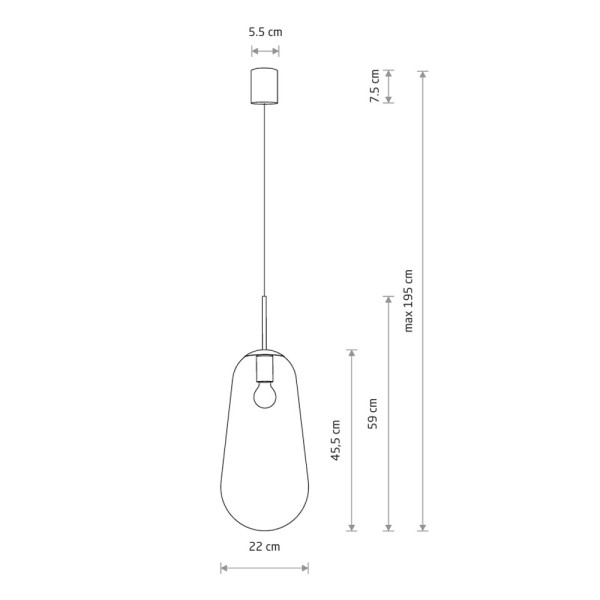 Подвесной светильник, люстра Nowodvorski 7797 Pear L E27 1x25W IP20 прозрачный - фото №4