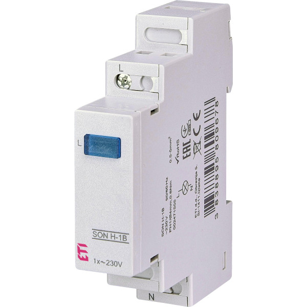 Однофазный индикатор наличия напряжения ETI 002471555 SON H-1B (1x синий)