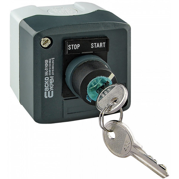 Пост одноместный Аско-Укрем XAL-D142H29 2-позиционный с ключом (A0140020059) - фото №2