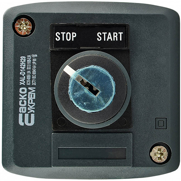 Пост одноместный Аско-Укрем XAL-D142H29 2-позиционный с ключом (A0140020059) - фото №3