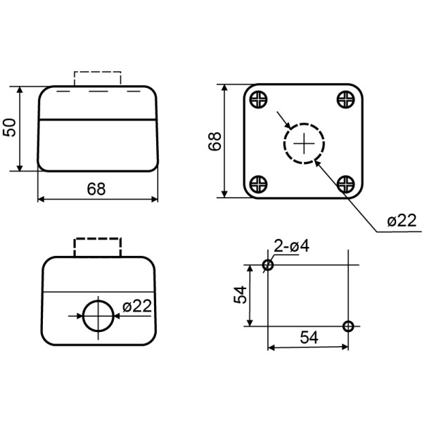 Пост одноместный Аско-Укрем XAL-D142H29 2-позиционный с ключом (A0140020059) - фото №4