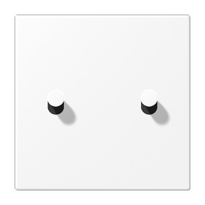 Накладка выключателя с тумблером "Конус" двойная Jung LS 1912 AL12-5WWMK07 белый