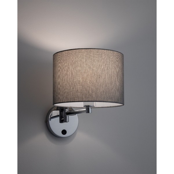 Бра, настенный светильник Nowodvorski 11788 Hotel Mood E14 1x10W IP20 серый - фото №1