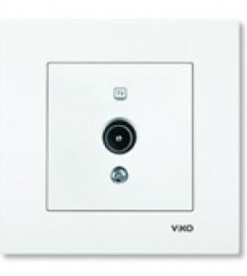 Розетка кінцева TV біла Karre