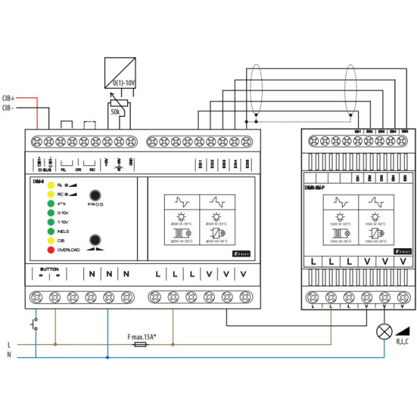 Додатковий модуль DIM-6-3M-P до димеру DIM-6 - фото №2