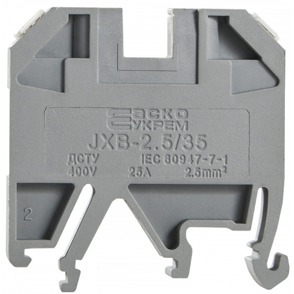 Клеммник Аско-Укрем JXB 2,5/35 серый (A0130010001) - фото №1