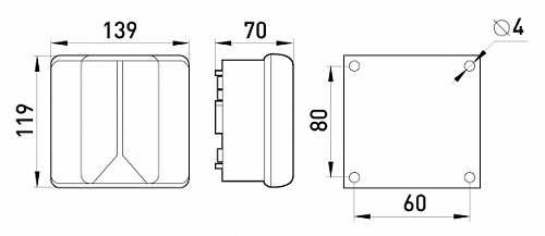 Распределительная коробка E.Next e.industrial.db.906.k с клеммной колодкой 139х119х70 (i0350005) - фото №1